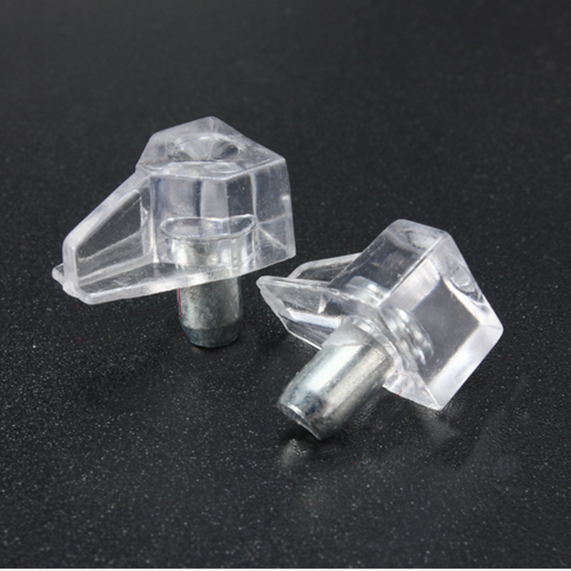 50pc 5mm Shelf Supports Pegs Studs Clear With Metal Pin Kitchen Cabinet Cupboard