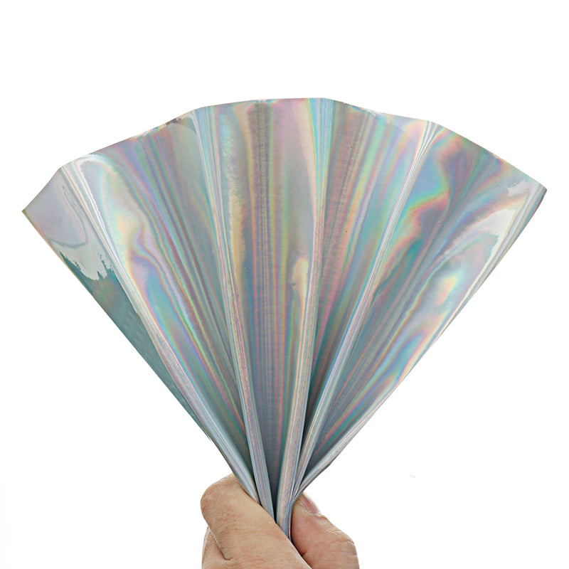 6Pcs Fine Glitter Mermaid Printed Faux Leather Sheet Synthetic Glitter Leather Craft Fabric Tool