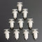10Pcs Insert Interior Trim Cover Clips With Grommets For VW T5 Plastic