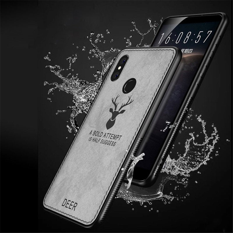 Bakeey Deer Pattern Shockproof Cloth Soft TPU Back Cover Protective Case for Xiaomi Mi 8 Mi8