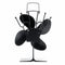 4 Blade Wood Stove Fan Fireplace Fire Heat Powered Saving Ecofan Christmas Gift