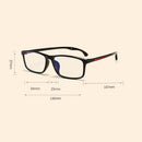 TR90 Retro Eyeglass Frame Adjustable Temple Length Black Glasses Frame