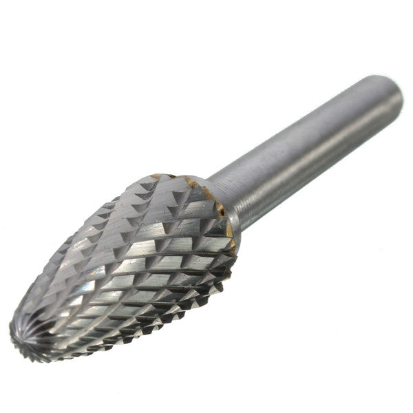 5pcs 6mm Shank Tungsten Carbide Burr 8/12mm Head Rotary Cutter files Set