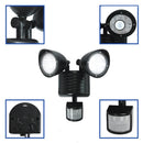 22 LED Solar Powered Double Head Motion Sensor White Light Wall Lamp Outdoor Security Flood Light