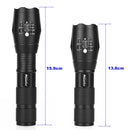 Alonefire G700-N  T6 2000LM 5Modes Zoomable Red& Green & White Light LED Flashlight Signal Light