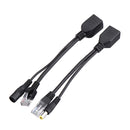 10pcs  POE Adapter Cable Tape Screened POE Switch Cable POE Splitter Injector Power Supply 12V Synthesizer Separator Combiner