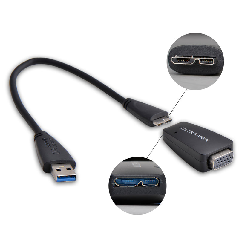 Wavlink WS-UG321V Multifunction USB 3.0 to VGA External Graphics Multi Display-adapter Video Cable