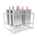 Stainless Steel Popsicle Mould Ice Pop Lolly Ice Cream Stick Holder 6 Molds