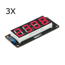 3Pcs RobotDyn Red LED Tube 4-Digit 7-segments Display Module For  DIY