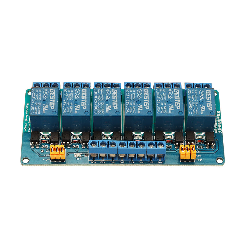 BESTEP 6 Channel 24V Relay Module High And Low Level Trigger