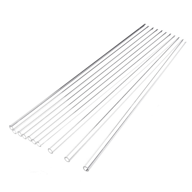 10Pcs 300x7x1mm Length 300mm OD 7mm 1mm Thick Wall Borosilicate Glass Blowing Tube Lab Factory School Home Tubes