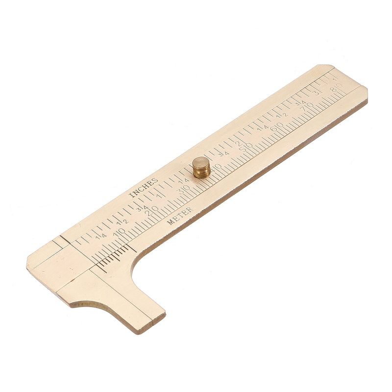 80mm Double Scale Mini Brass Sliding Gauge Vernier Caliper Pocket Measuring Tool