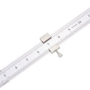 Drillpro 28mm Width Stainless Steel Straight Ruler 50/60cm Length With Locking Stop for Woodworking