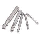 Drillpro 4-10mm HSS-CO 3 Flutes Milling Cutter CNC Milling Tool for Steel
