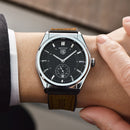 BENYAR 5125M Sport Men Watch 3ATM Waterproof Calendar Leather Strap Quartz Watch