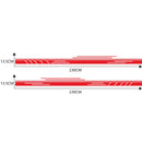 Universal 2X Car Racing Black Long Stripe Graphics Side Body Vinyl Decal Stickers