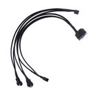 43cm SATA 1 to 3 4Pin CPU Cooling Fan PWM Temperature Control Power Cable Power Adapter Extension Lead Wire