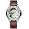 TEVISE T815 Military Style Calendar Automatic Mechanical Watch Leather Strap Men Watch