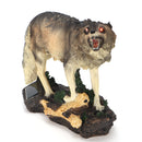 Solar Red Eyes Howling Wolf & Sensor Light Garden Ornament Office Decorations