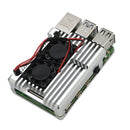 Black/Silver/Golden Dual Fan Aluminum Alloy Case Metal Protective Shell Radiator Enclosure for Raspberry Pi 4 Model B+