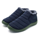 Men's Winter Snow Boots High-Top Shoes Keep Warm Thick Fluff Waterproof Outdoor Fabric Fur-lined Shoes