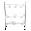 Rolling 3/4 Tiers Slim Cabinet Cart Shelf Kitchen Storage Rack With Wheel Bathroom Shelf