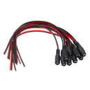 10Pcs Male Female DC Power Socket Jack Plug Wire Connector Cable CCTV DC 5.5 x 2.1mm 0.6mm 28cm Pure Copper Core