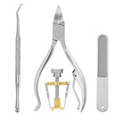 Y.F.M 4pcs Ingrown Toenails Nipper Clipper File Lifter Cutter Kit Paronychia Corrector Thick Nails