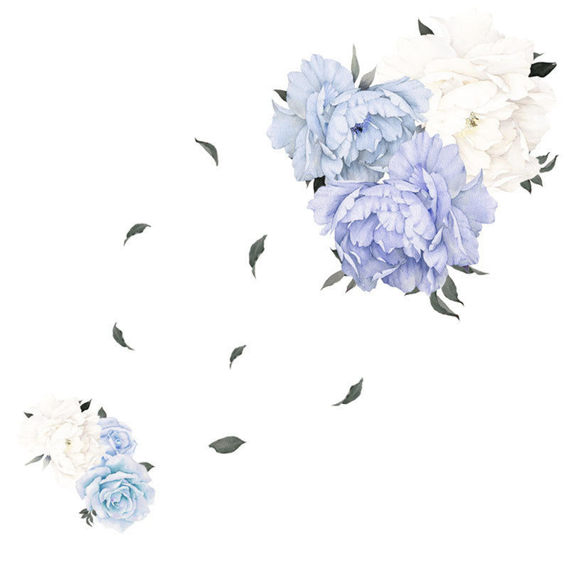 Peony Flower Blossom Wall Sticker Art Nursery Living Bedroom Home Decor Decal Wall Decorations