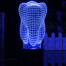 3D Illuminated Illusion Color Changing Touch Switch Tooth LED Desk Night Light Lamp Xmas Gift