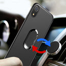 Bakeey Protective Case for iPhone XR 6.1" 360 Adjustable Metal Ring Grip Kickstand TPU Back Cover