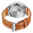WEIDE UV1701 Unique Design Men Wrist Watch Leather Strap Casual Style Quartz Watch