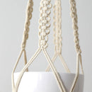 Macrame Flower Pot Planter Holder Basket Hanging Rope with Beads for Home Indoor Outdoor Decorations