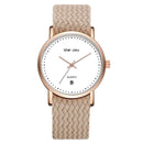 Wal-Joy WJ9007 Student Watch Simple Date Display Nylon Strap Female Quartz Wrist Watch