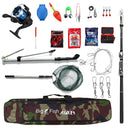ZANLURE 19PCS Telescopic Fishing Rod Reel Combo Outdoor Carbon Fishing Rod Set Fishing Tools Set-1.8m/2.1m/2.4m