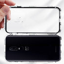 Bakeey 360 Magnetic Adsorption Metal Tempered Glass Flip Protective Case for OnePlus 6
