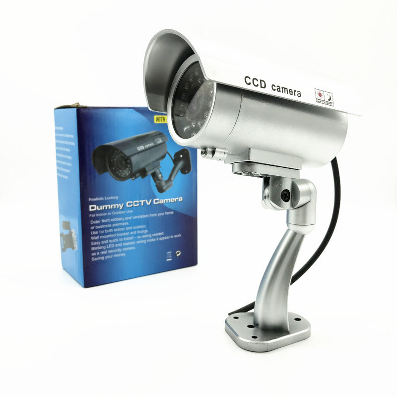 Waterproof Dummy Camera Bullet Flashing Red LED Outdoor Indoor Dummy CCTV Security Simulation Camera Dummy Surveillance Camera System
