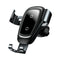 Baseus Metal Glass 10W Qi Wireless Charger Fast Charging Gravity Linkage Automatical Lock Air Vent Car Phone Holder For 4.0 Inch - 6.5 Inch Smart Phone