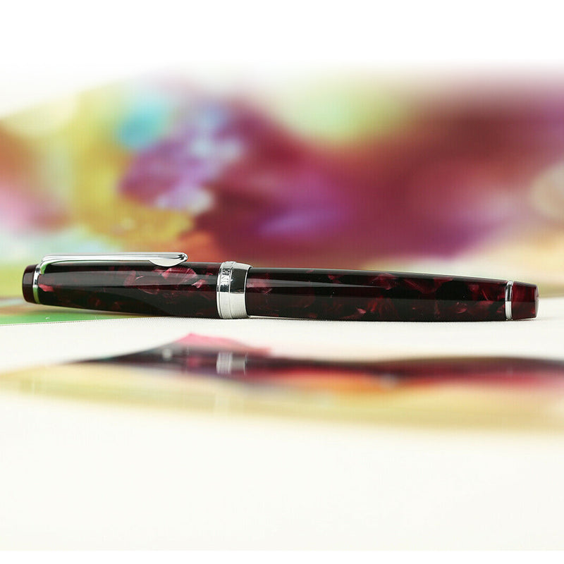 MOONMAN DELIKE Fountain Pen Newmoon Series Acrylic Resin EF/F/Small Bent Writing Pen Gift Set for Business Office