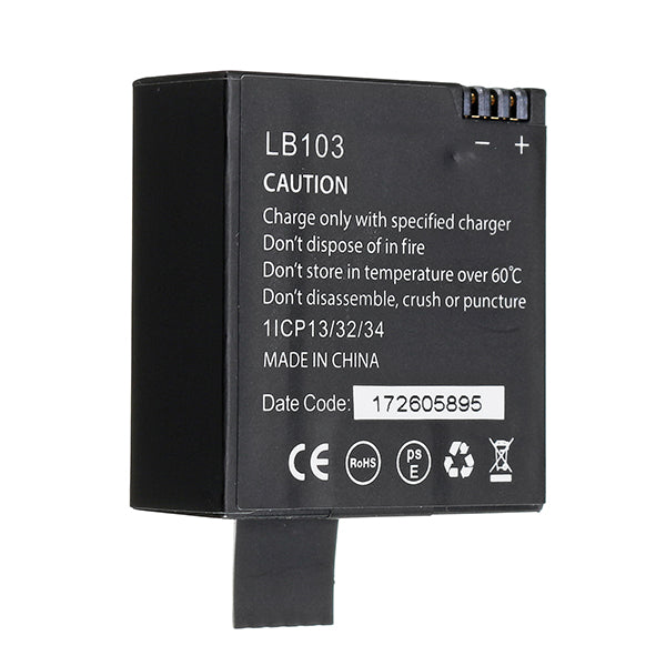 LB103 Rechargeable Li-ion Spare Battery 1200mAh for Gitup G3 Duo Sport Action Camera