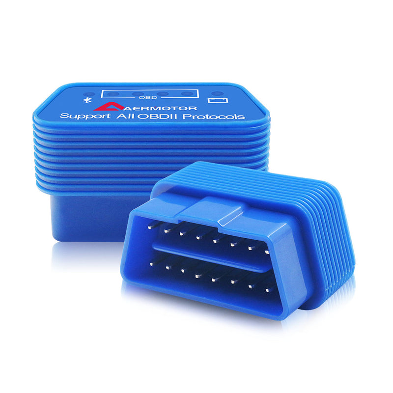Aermotor Blue ELM327 bluetooth 4.0 OBD Car Fault Detector Diagnostic Scanner OBD2 for Android/IOS/PC