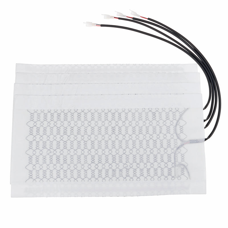 4Pcs 12V Carbon Fiber Car Heating Seat Pads Warmer Heated 5 Level Switch Universal
