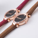 Hot Sales Leather Strap Ladies Crystal Dress Women Quartz Watch