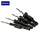 Drillpro DB-C2 4pcs Carpentry Countersink Drill Bit Set Woodworking Tools