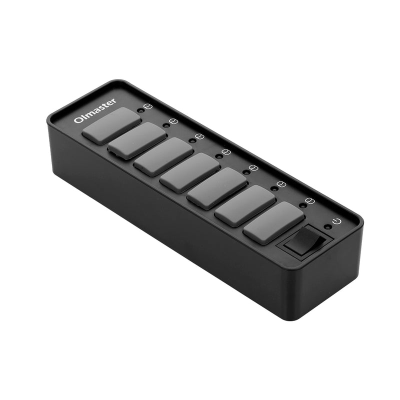 OImaster HB-8717U3 USB3.0 7 Ports Adapter 5Gbps with Dustproof Cap Switch Connector USB Hub for PC Laptop