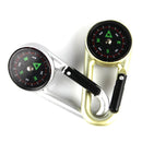 Two Colors Metal Carabiner Compass Outdoor Navigation Compass