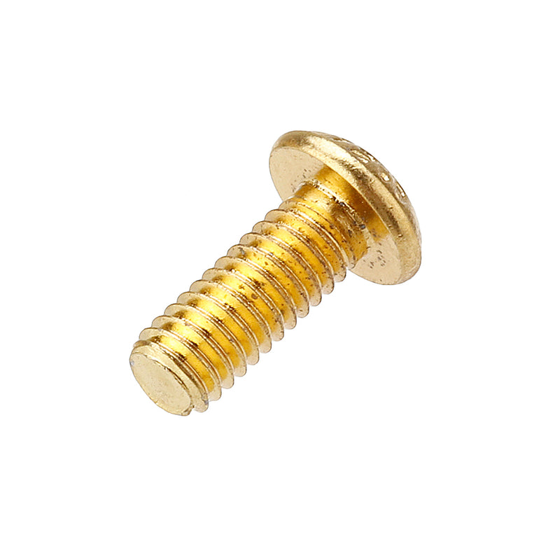Suleve M4AH3 50Pcs Titanium Plated M4 Hex Socket Button Head Screws Alloy Steel 12.9 Grade Screw Bolt M4*10