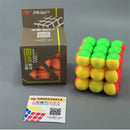 Classic Round Ball Magic Cube Toys 3x3x3 PVC Sticker Block Puzzle Speed Cube