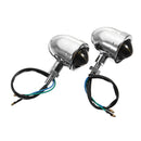 Motorcycle Black Chrome Bullet Turn Signal Indicators Lights For Harley Cafe Racer Sportster