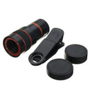 8X Zoom Black Phone Telescope Telephoto Lens with Clip for iPhone Samsung Xiaomi